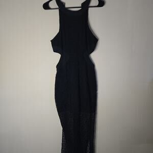 FOREVER 21 Exclusive Black Dress w/ Side and thigh Slits